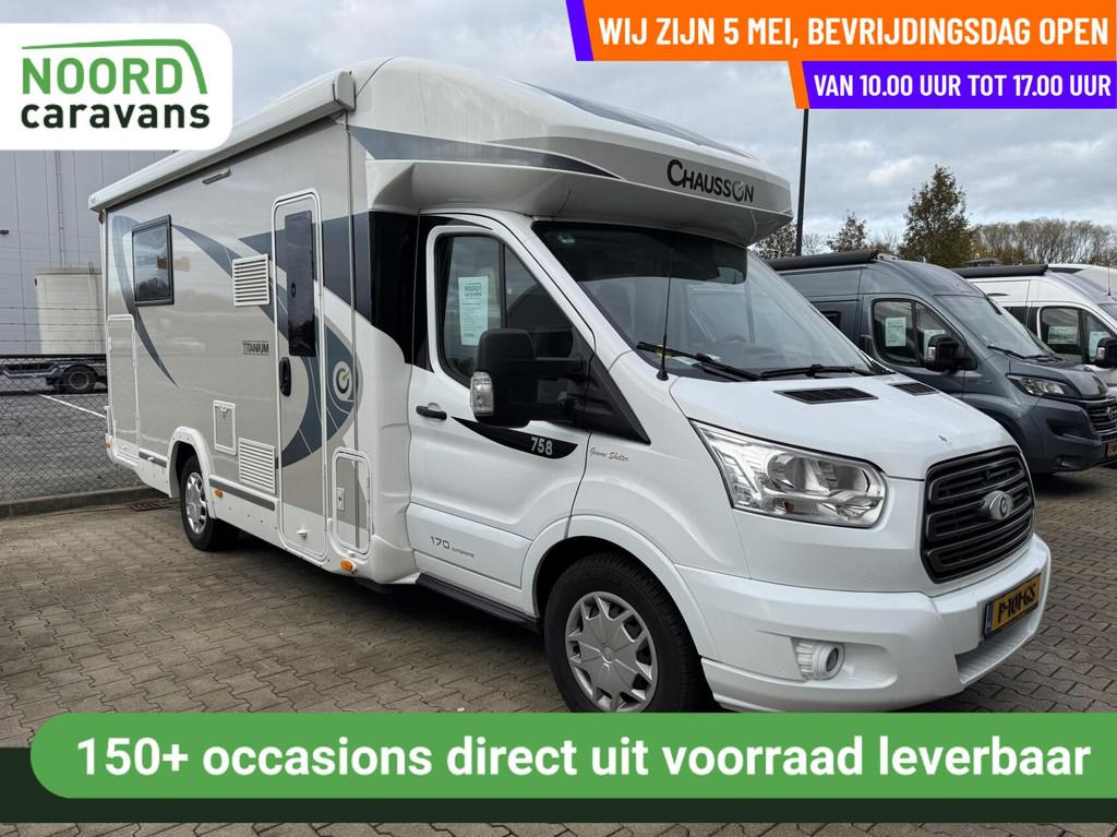 Chausson 758 TITANIUM AUTOMAAT, QUEENSBED, HEFBED, 20396 KM, Automaat, Diesel, Elektrische ramen, Airbags