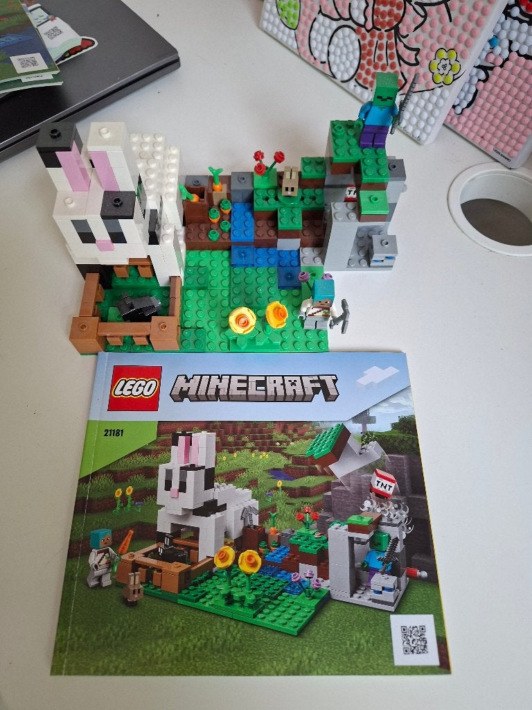 Lego minecraft 21181 de konijnenhoeve, Minecraft, Lego, Inclusief instructies, Ophalen of Verzenden