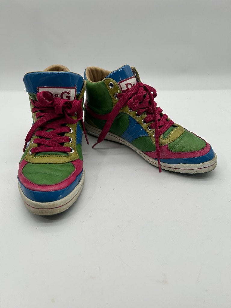 Dolce Gabana, maat 37 vrolijk gekleurde vintage sneakers., Verzenden, Sneakers of Gympen, Dolce Gabana, Gedragen