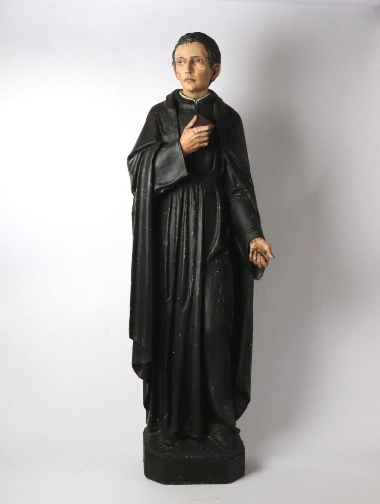 Groot Houten Sculptuur St. Gerardus Majella, 19de Eeuw, Antiek en Kunst, Antiek | Religie, Ophalen of Verzenden