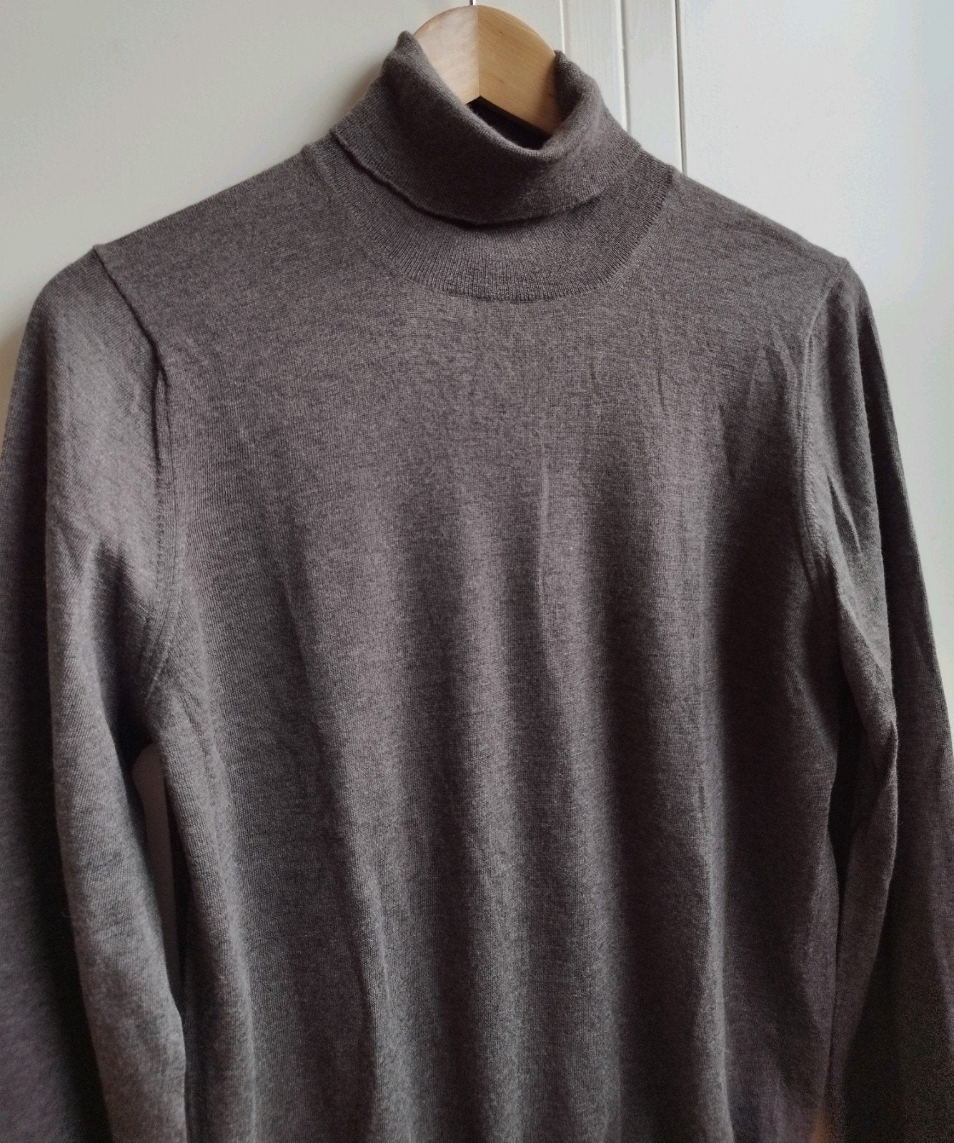 Oger Designer 100% Wol turtleneck kol trui M 48 Bruin, Bruin, Verzenden, Maat 48/50 (M), Oger