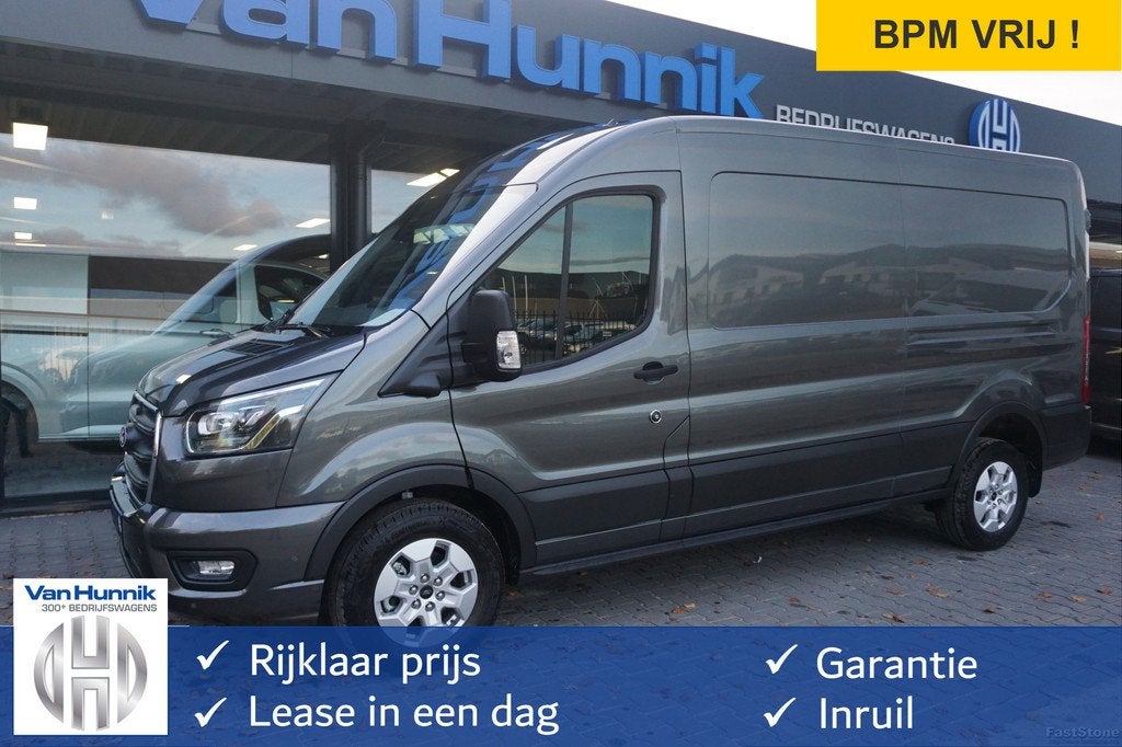 Ford Transit 350L L3H2 Limited AUT-10 RWD 165PK BPM VRIJ 3.5, Auto's, Bestelauto's, Achterwielaandrijving, 4 cilinders, Bedrijf