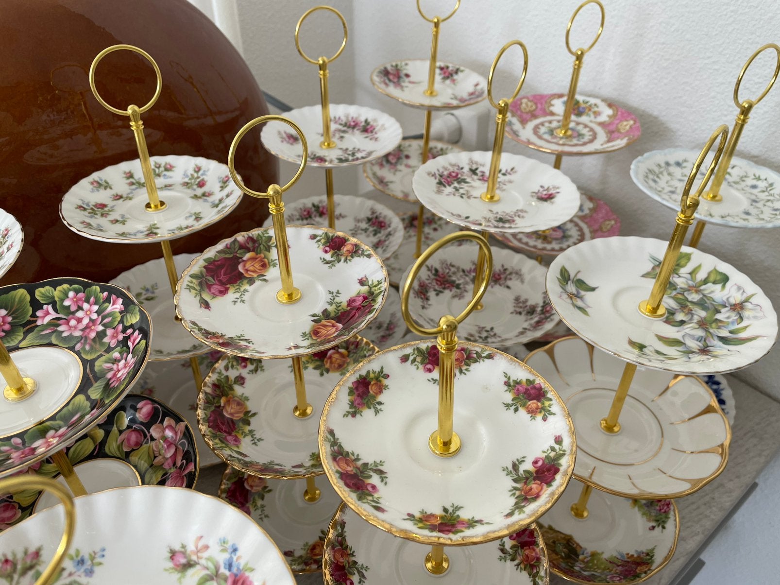 Royal albert 3 laags etagères, Huis en Inrichting, Woonaccessoires | Etagères, Ophalen, Zo goed als nieuw