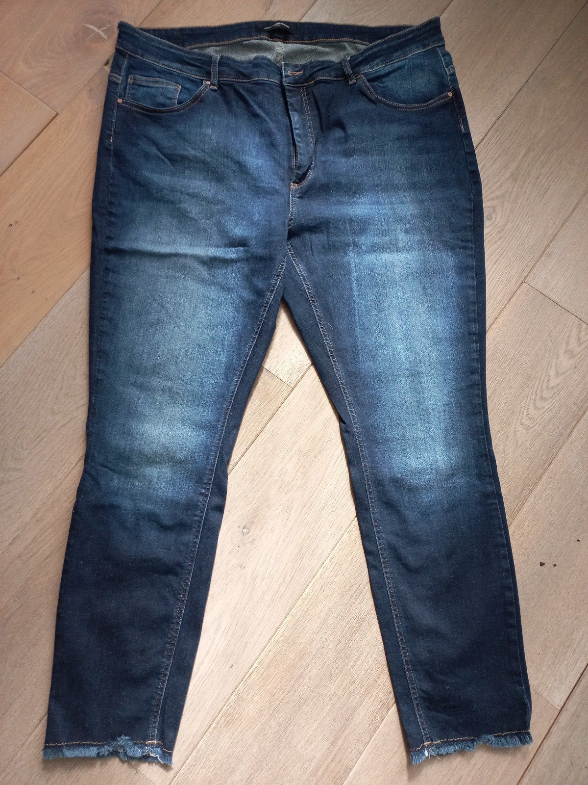 Donkerblauwe skinny jeans. Only Carmakoma. Maat 52, Zo goed als nieuw, Broek of Spijkerbroek, Only Carmakoma, Verzenden