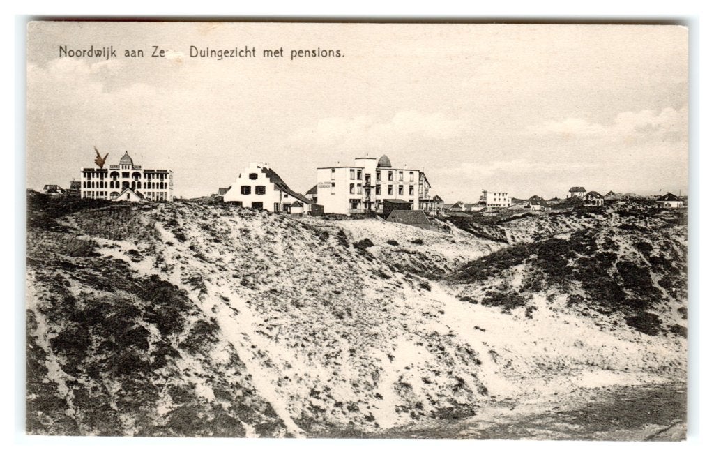 Noordwijk aan Zee, Duingezicht met pensions, Ophalen of Verzenden, 1920 tot 1940, Gelopen, Zuid-Holland