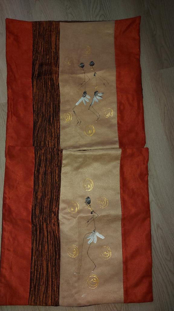 kussenhoesjes 2x, Ophalen of Verzenden, Zo goed als nieuw, Overige kleuren, Vierkant