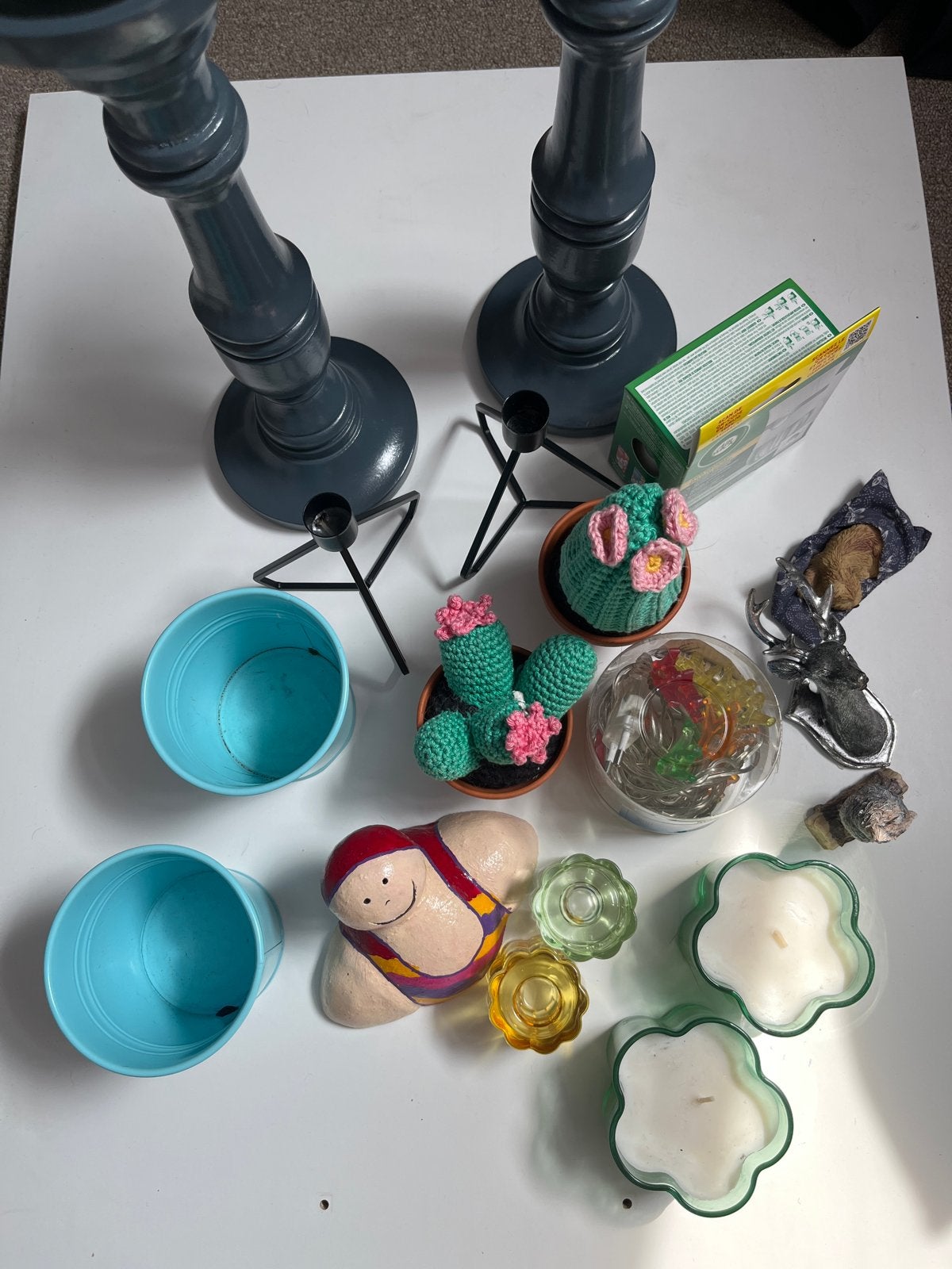 Nieuw/goed Diverse decoratie: kaarsen, cactussen, kandelaars, Ophalen, Gebruikt, Meerkleurig, Overige stijlen