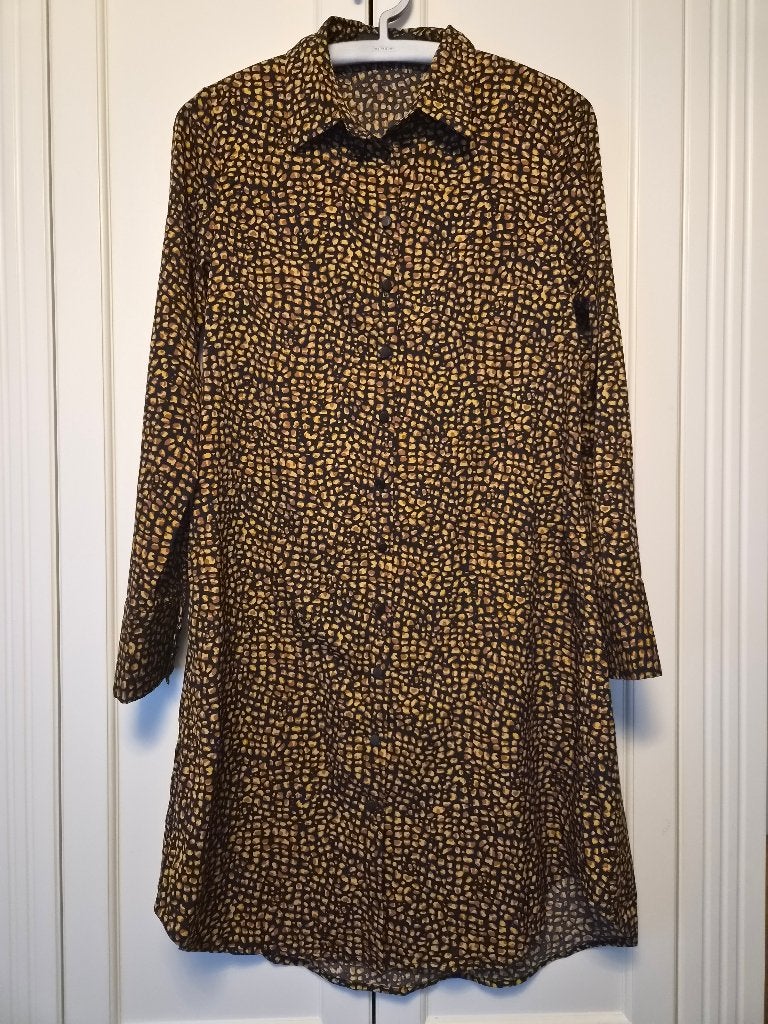 Lofty Manner blousejurk, zwart, oker, dierenprint, maat M, Maat 38/40 (M), Meerkleurig, Lofty Manner, Ophalen of Verzenden