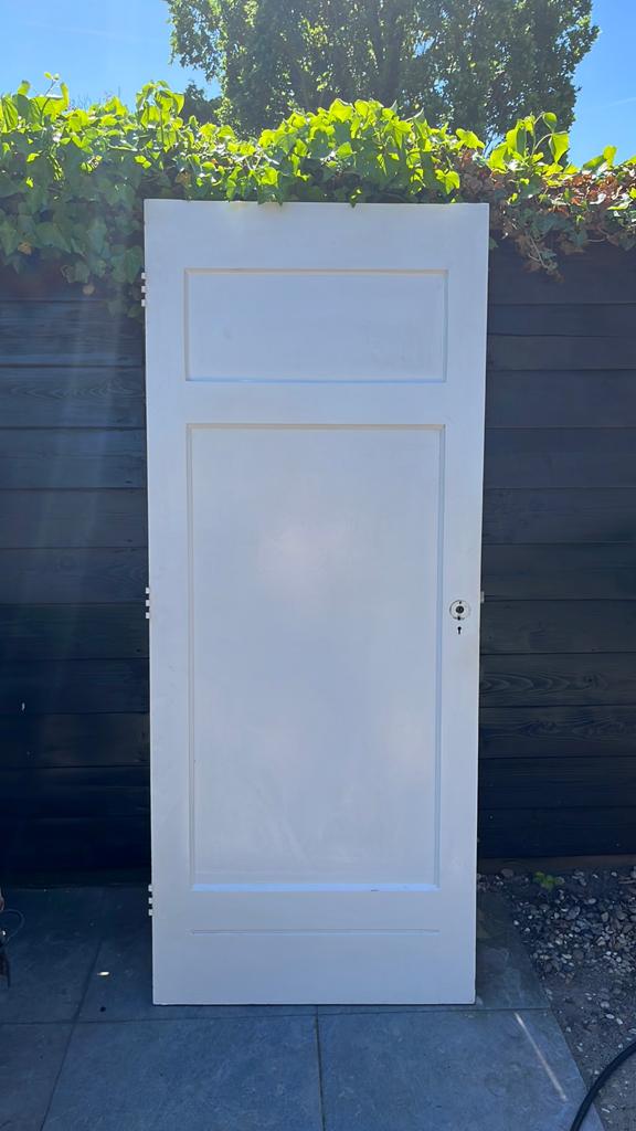 Kalssieke houten binnendeur, Doe-het-zelf en Verbouw, Deuren en Horren, Gebruikt, 80 tot 100 cm, Binnendeur, Minder dan 200 cm