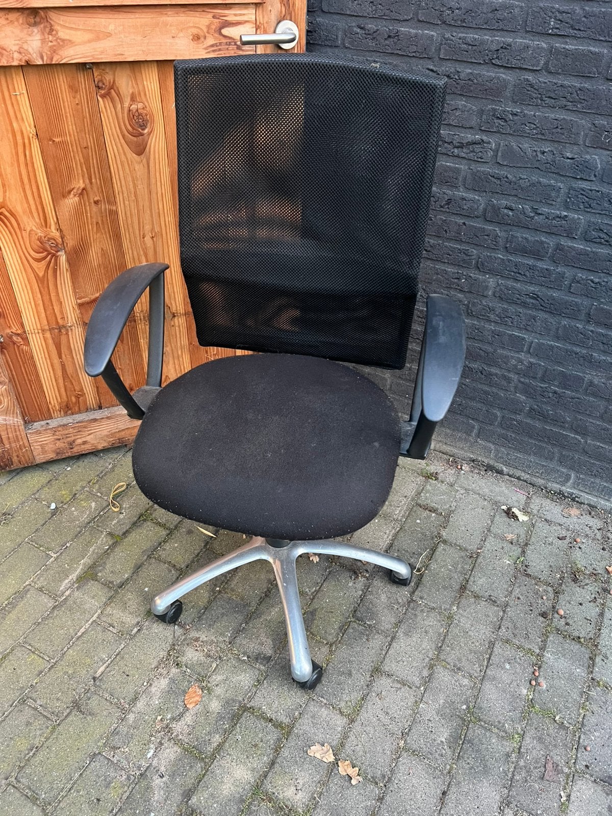 Bureaustoel, Ophalen, Gebruikt, Zwart