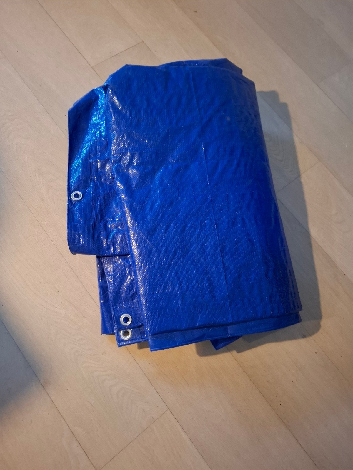 2 blauw/groene zeilen - 3 x 4 m. 1x gebruikt., Ophalen, Zo goed als nieuw, Minder dan 5 m², Zeil