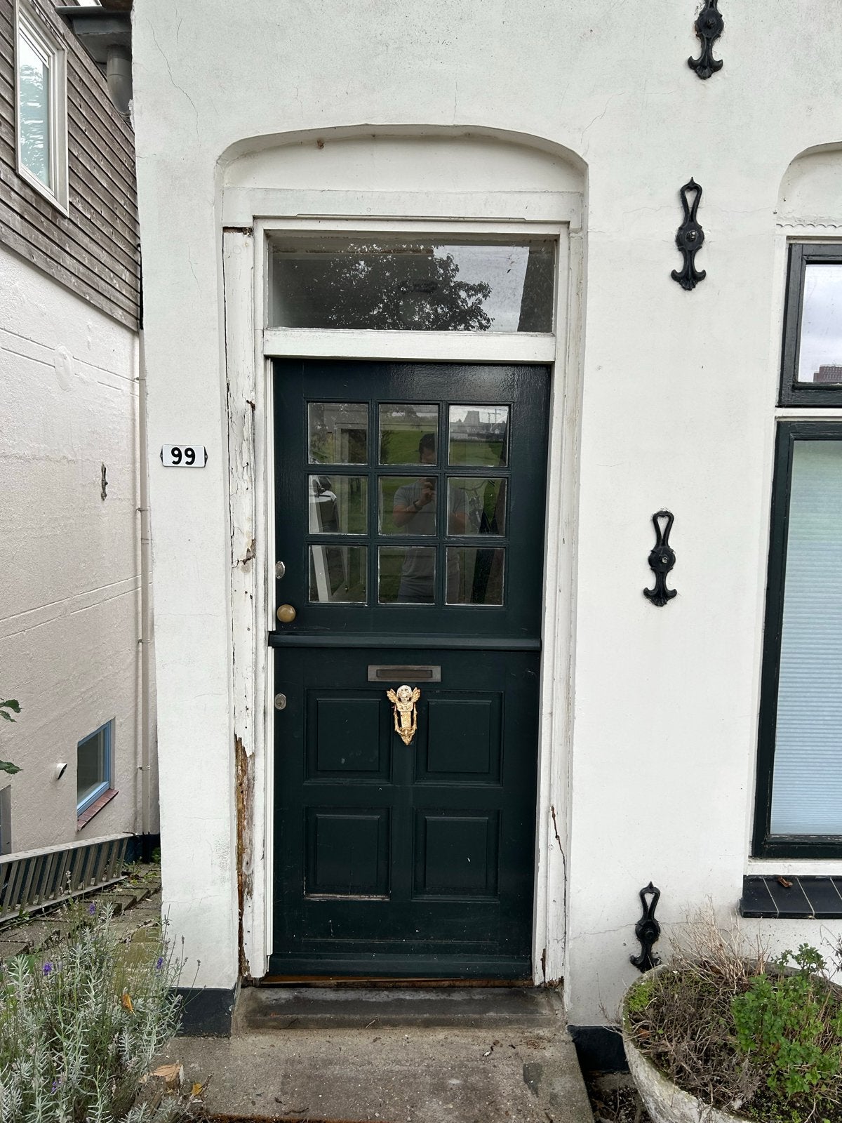 Donkergroene boeren buitendeur, Gebruikt, 80 tot 100 cm, Ophalen of Verzenden, Buitendeur