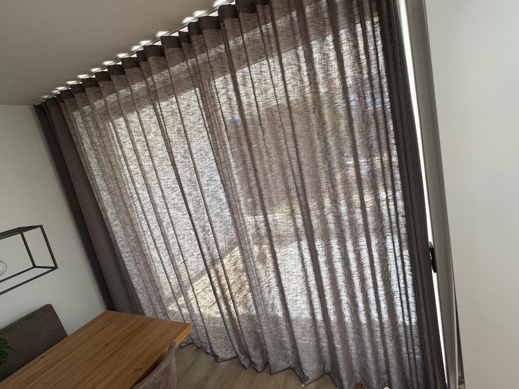 Inbetween gordijn wave plooi inclusief rails 321cm x 264cm, Ophalen, 264 cm, 321 cm, Zo goed als nieuw