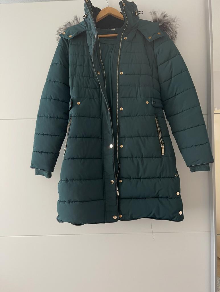 Winterjas, Ophalen, Zo goed als nieuw, Maat 36 (S), Groen