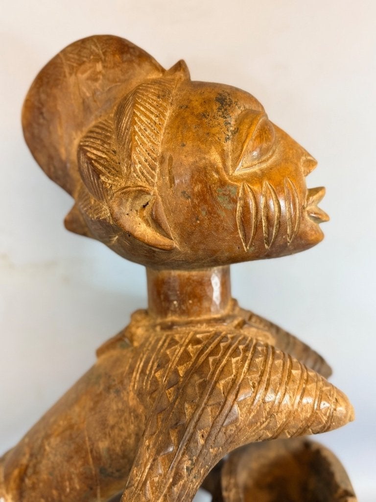 260824 - Antique Afrikaans Yoruba beeld - Nigeria., Ophalen of Verzenden