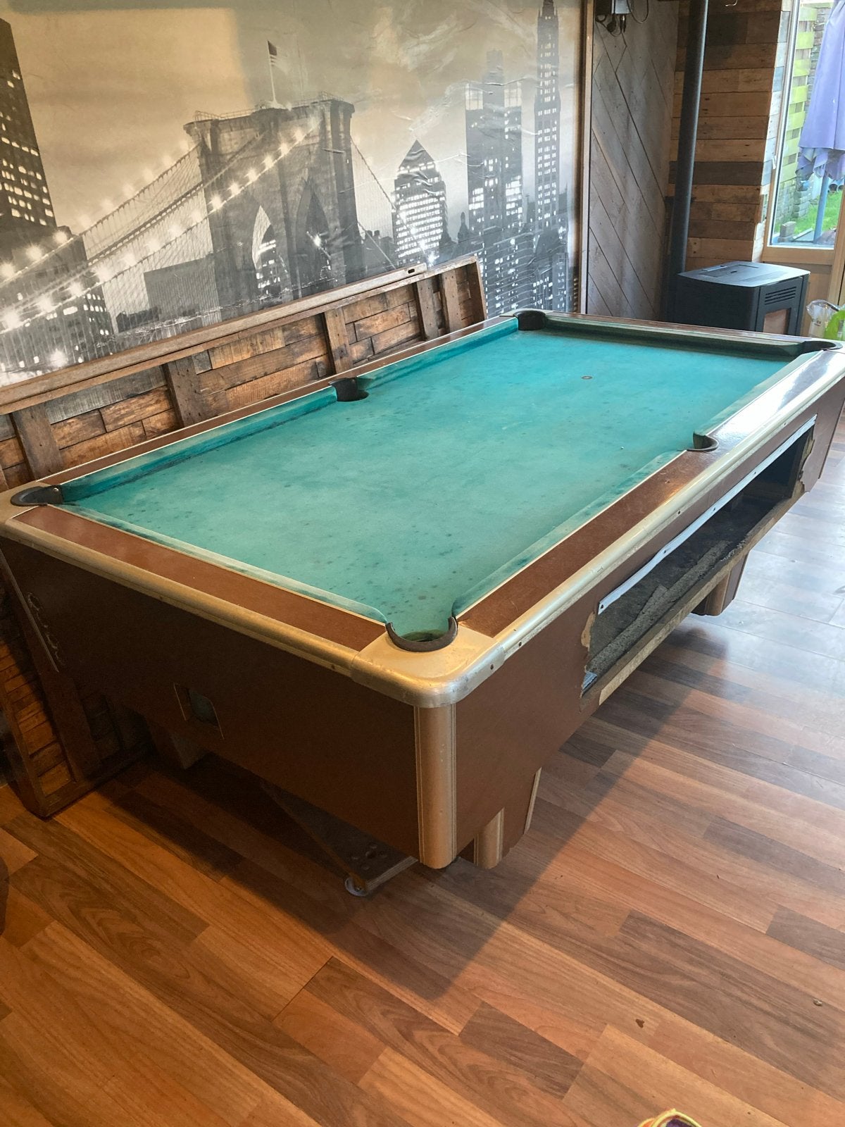 Gebruikte Pooltafel leisteen 6ft, Ophalen of Verzenden, Gebruikt, Pooltafel