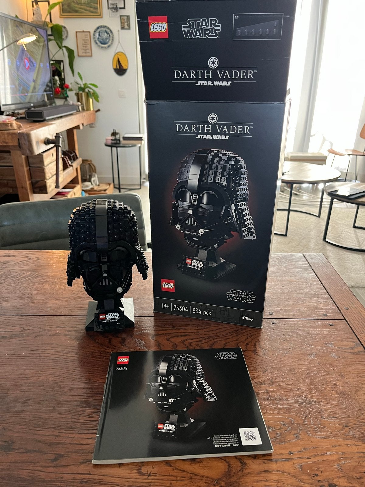 Lego Star Wars Darth Vader Helm (75304) - 100% Compleet, Kinderen en Baby's, Speelgoed | Duplo en Lego, Ophalen of Verzenden, Zo goed als nieuw