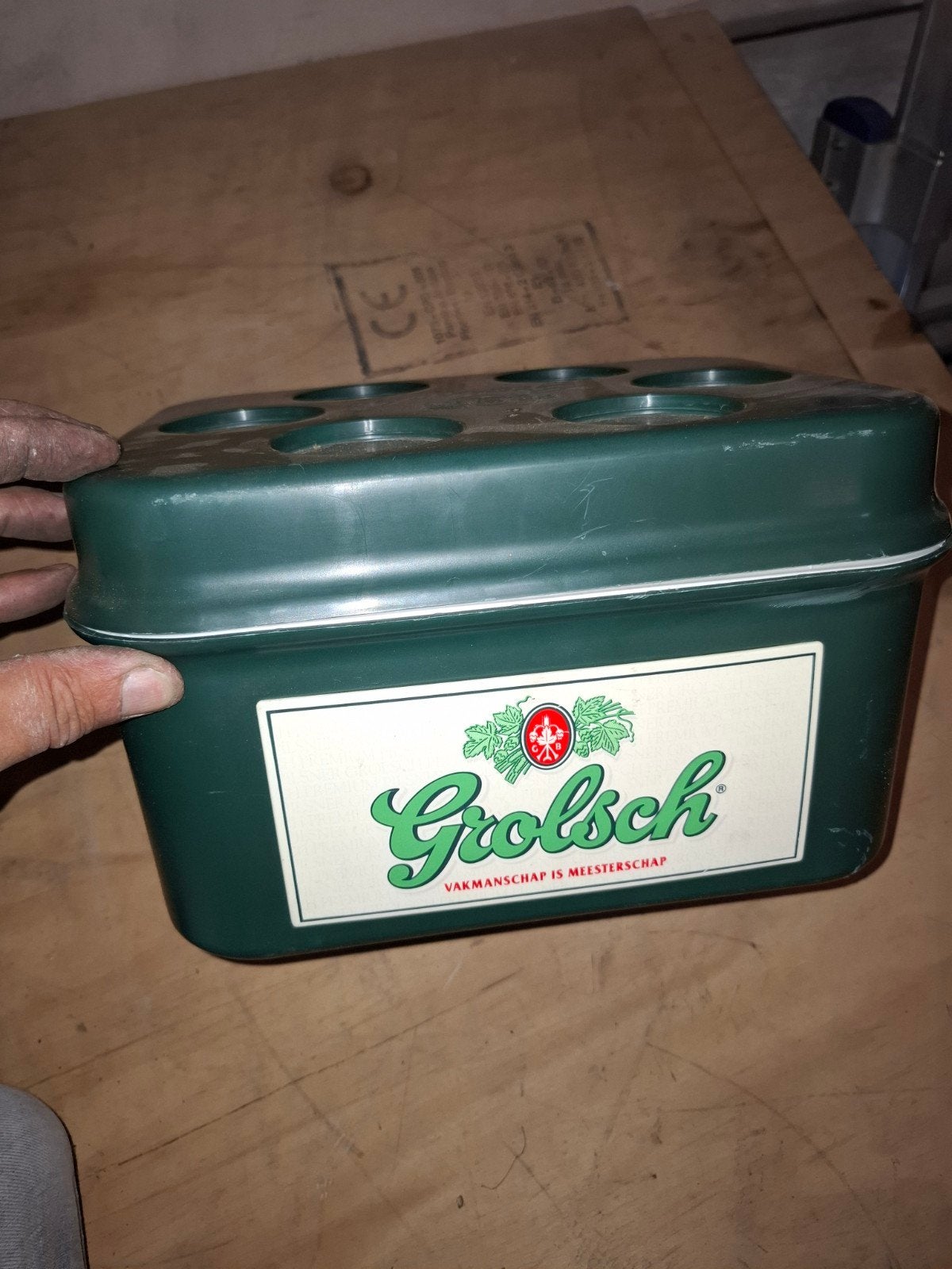 Retro Grolsch Koelbox voor Blikjes, Ophalen of Verzenden, Gebruikt, Koelbox, Koelelement