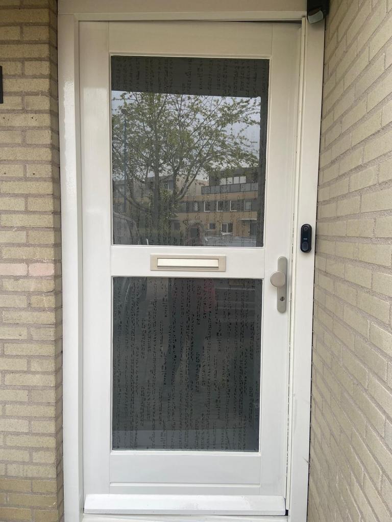 Voordeur wit, Ophalen, Glas, Buitendeur, 200 tot 215 cm