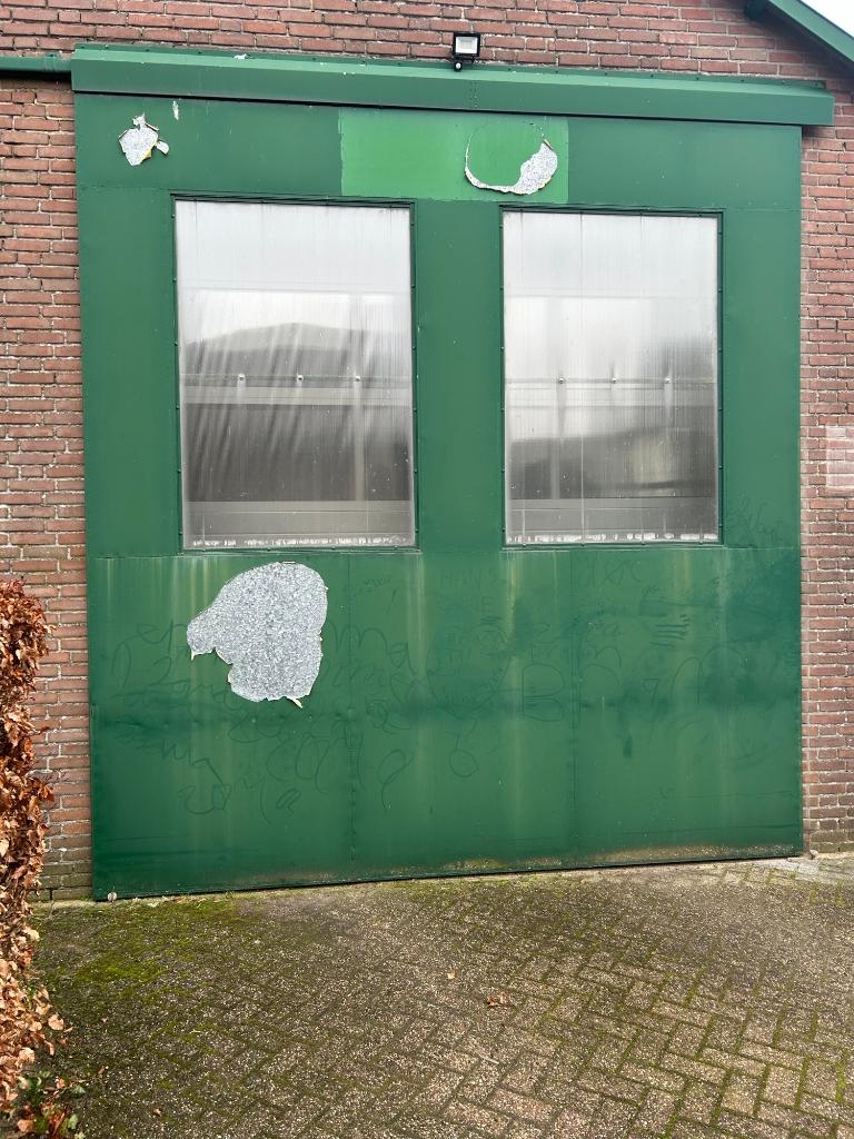 garagedeur schuif groot  gratis, Doe-het-zelf en Verbouw, Ophalen, Gebruikt, Garagedeur, Schuifdeur