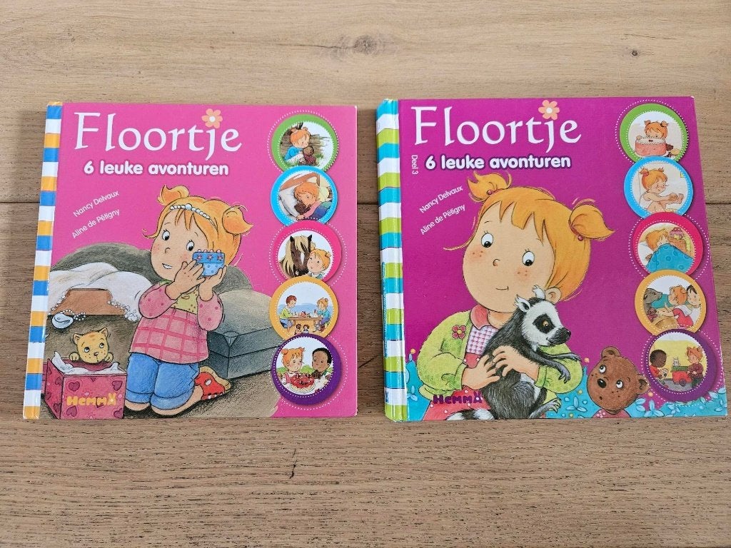 Floortje deel 1 en 3, Boeken, Kinderboeken | Kleuters, Gelezen, Fictie algemeen, Meisje, Ophalen of Verzenden