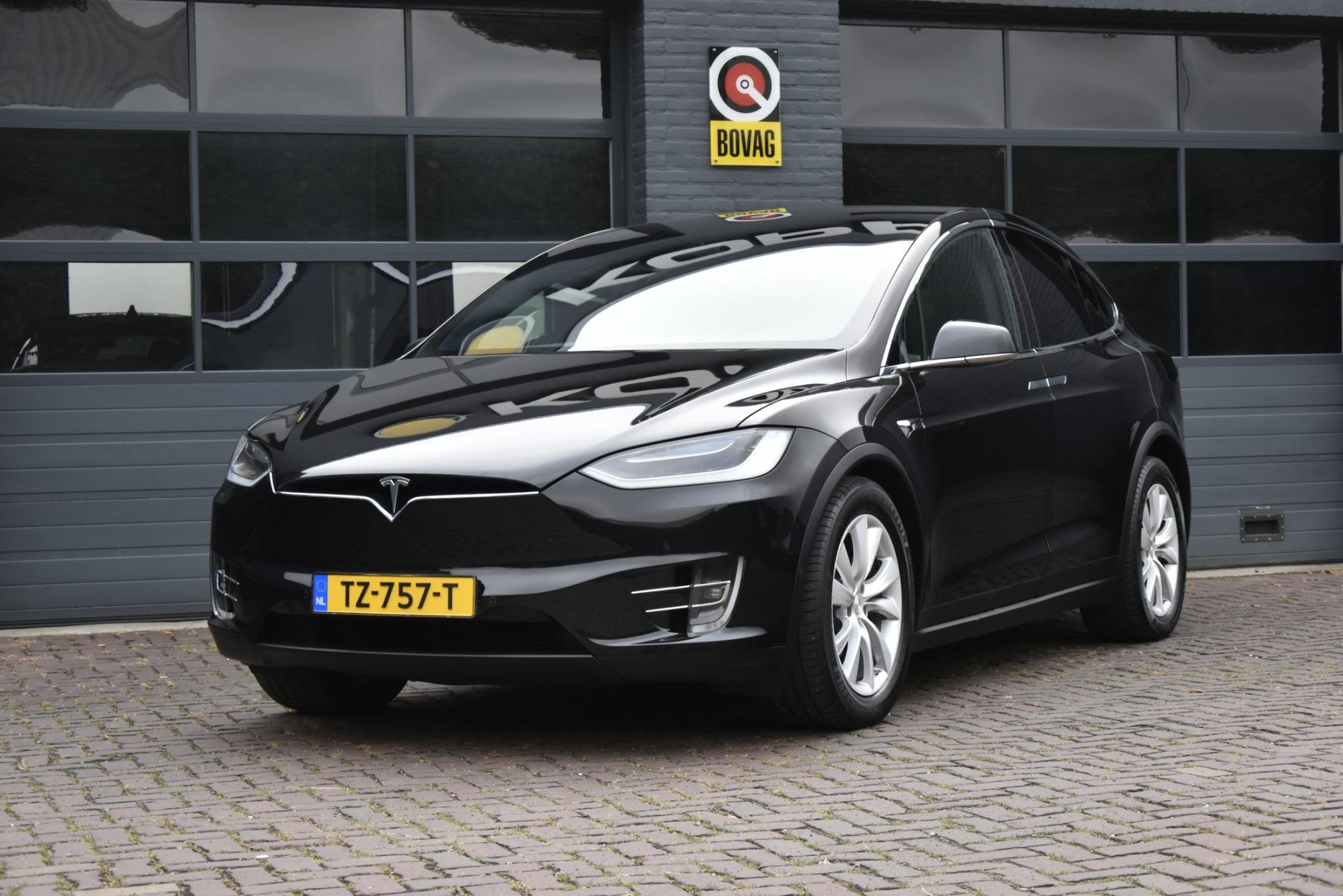 Tesla Model X 100D 7-pers. SOH 88,4 %, Auto's, Tesla, Gebruikt, 100 kWh, 7 stoelen, Zwart