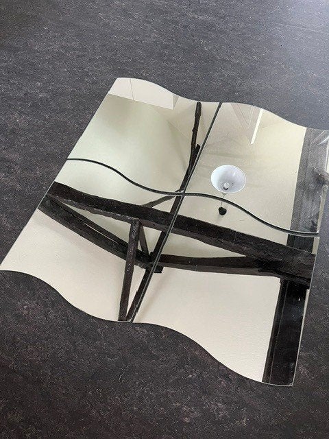 spiegel badkamer, Huis en Inrichting, Woonaccessoires | Spiegels, Ophalen, Vierkant, Zo goed als nieuw, 75 tot 100 cm