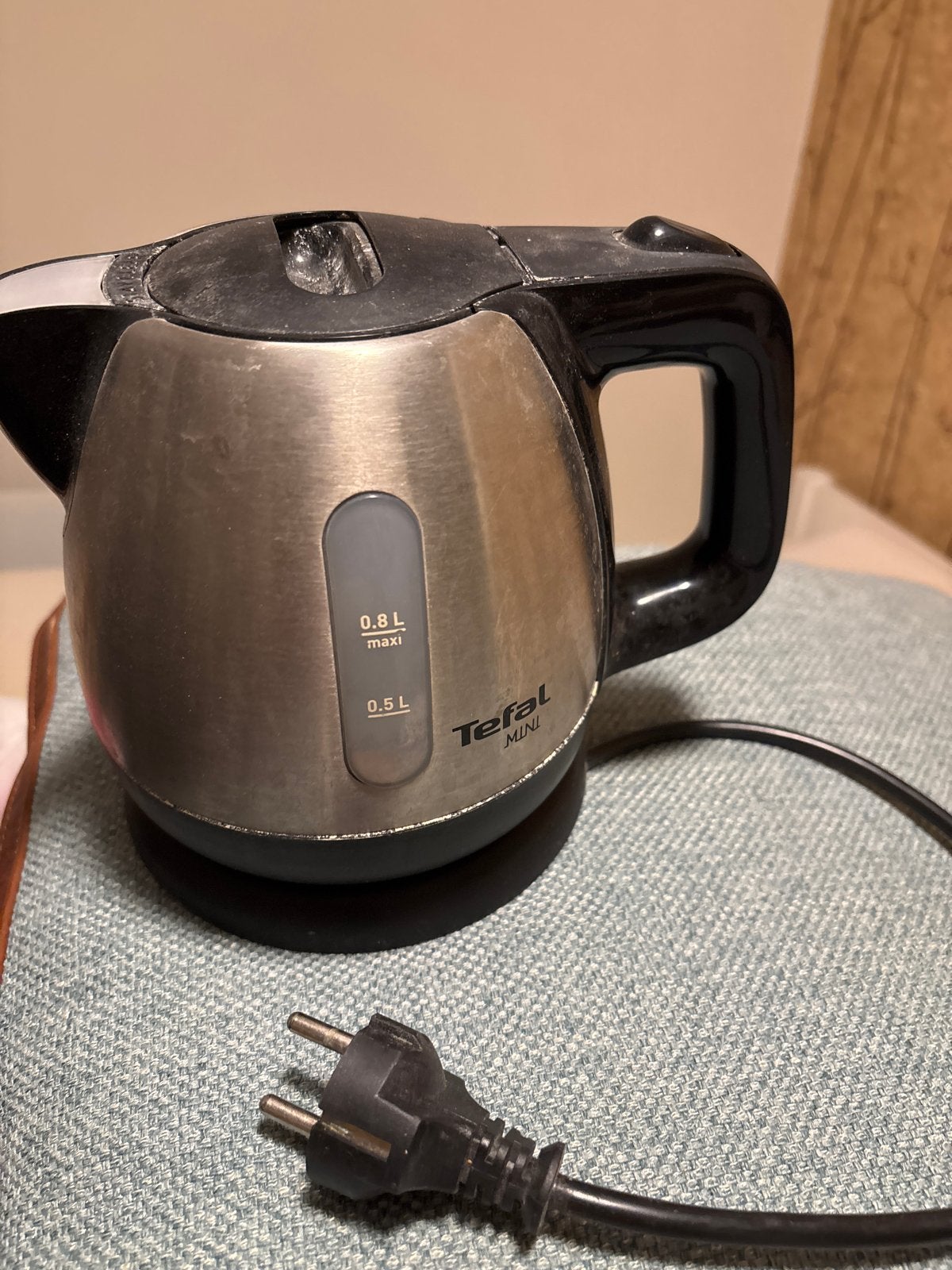 Tefal Mini Waterkoker - Compact en Handig, Minder dan 1 liter, Ophalen, Gebruikt, Rvs