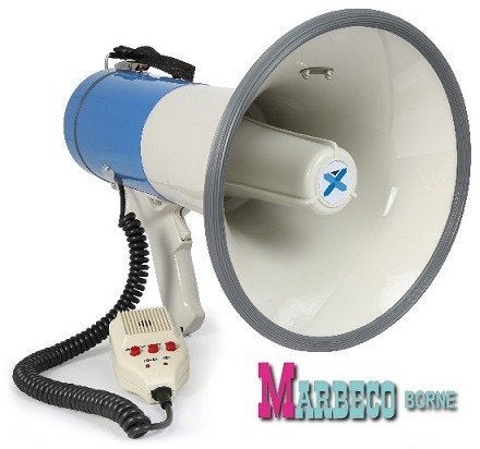 Megafoon 50Watt Record, Microfoon, USB,SD,Rec,Bluetooth