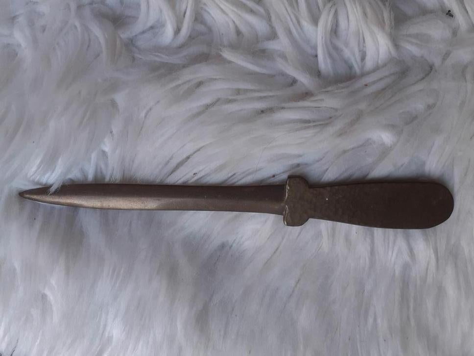 Antieke koperen / bronzen briefopener, Antiek en Kunst, Ophalen of Verzenden