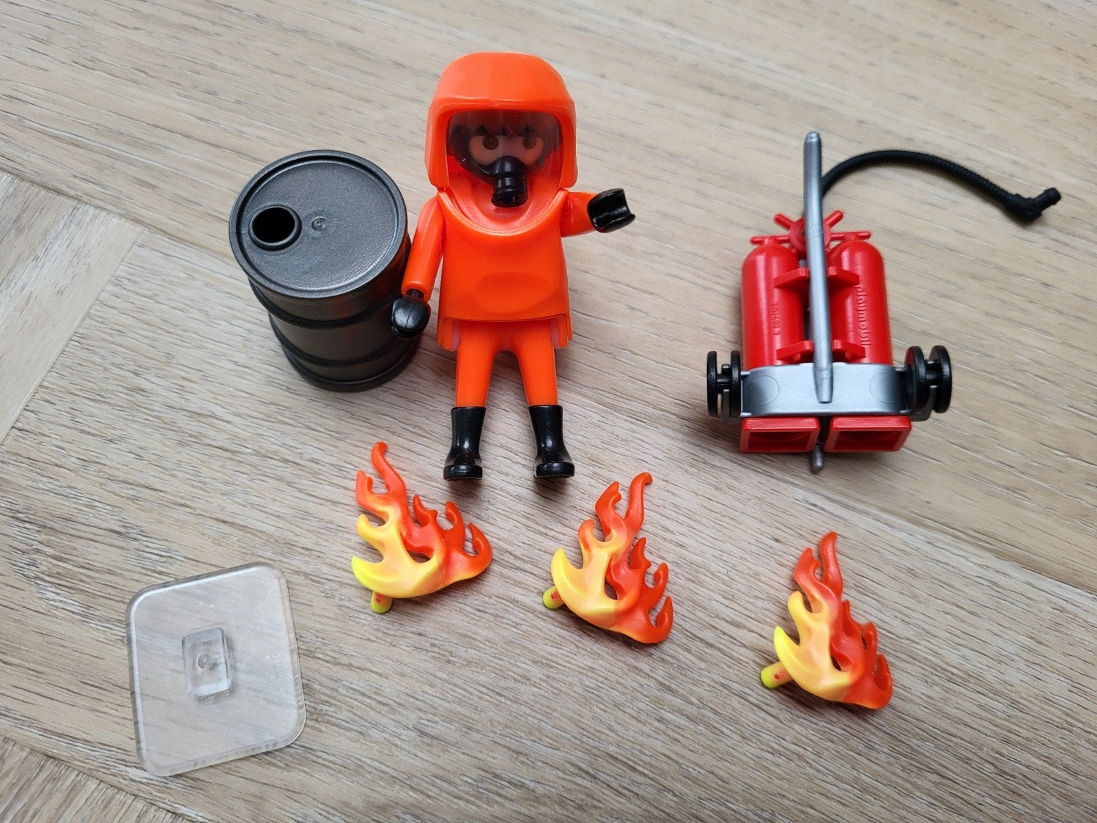Playmobil 5367 Brandweerman met gevaarlijke stoffen, Gebruikt, Complete set, Ophalen of Verzenden, Figuren
