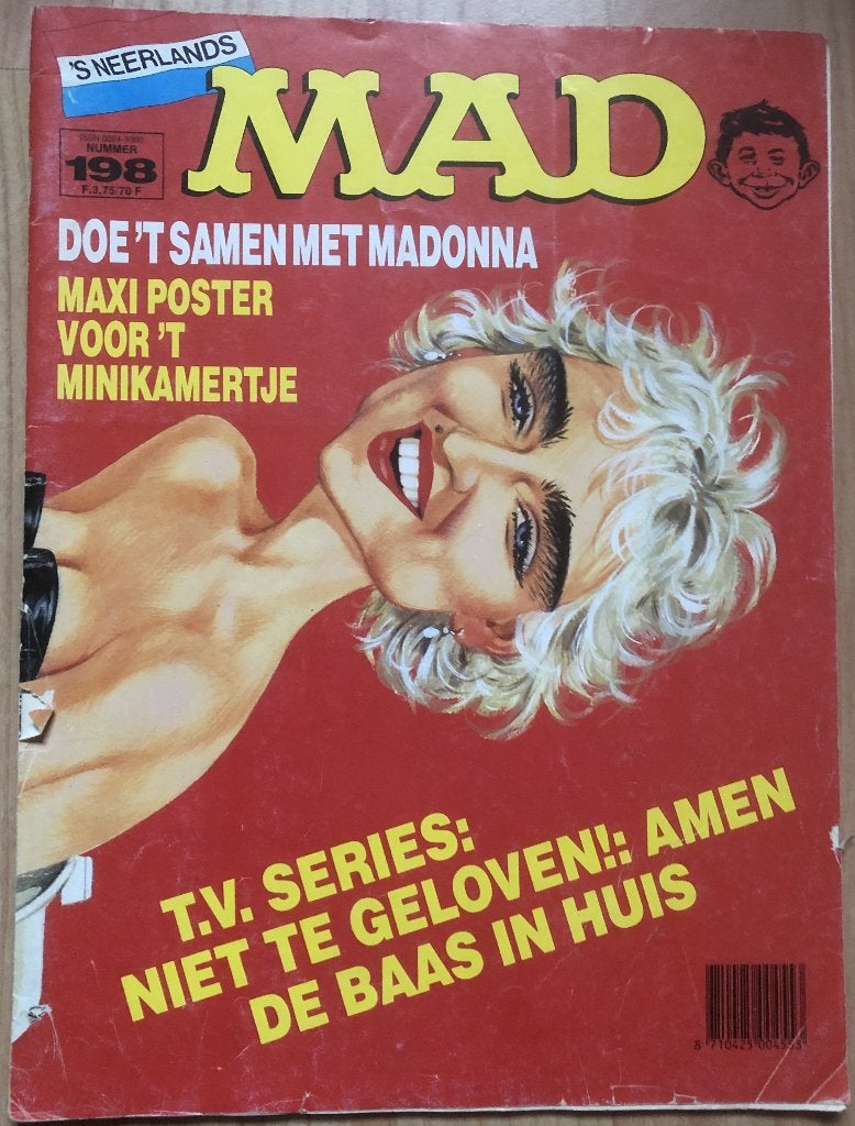 MAD - MADONNA - STRIPBLAD - NO. 198 - 1987, Eén stripboek, Ophalen of Verzenden, Zo goed als nieuw