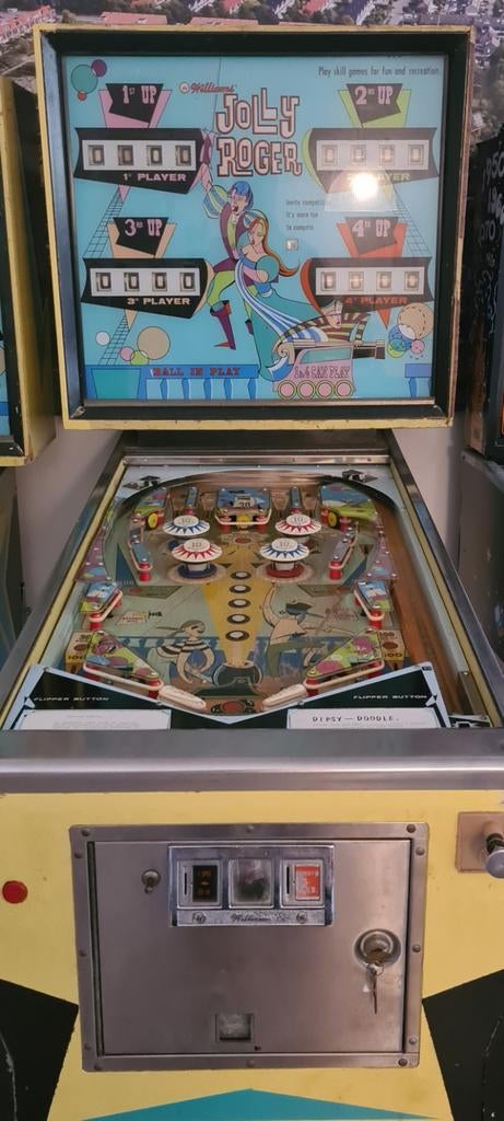 Williams Jolly Roger flipperkast, Verzamelen, Automaten | Flipperkasten, Gebruikt, Mechanisch, Ophalen of Verzenden, Williams