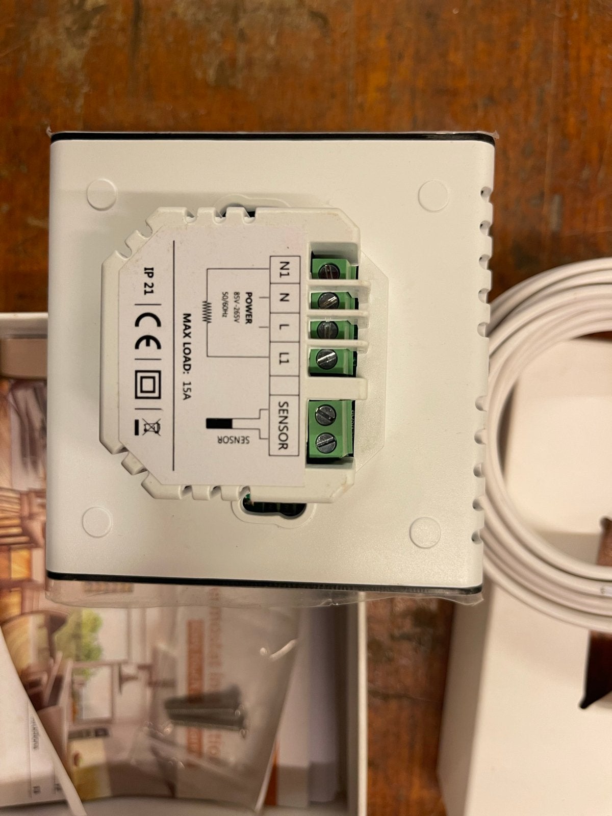 ThermoLife Calypso Inbouw Thermostaat ET-62W Wit, Doe-het-zelf en Verbouw, Thermostaten, Ophalen of Verzenden, Slimme thermostaat