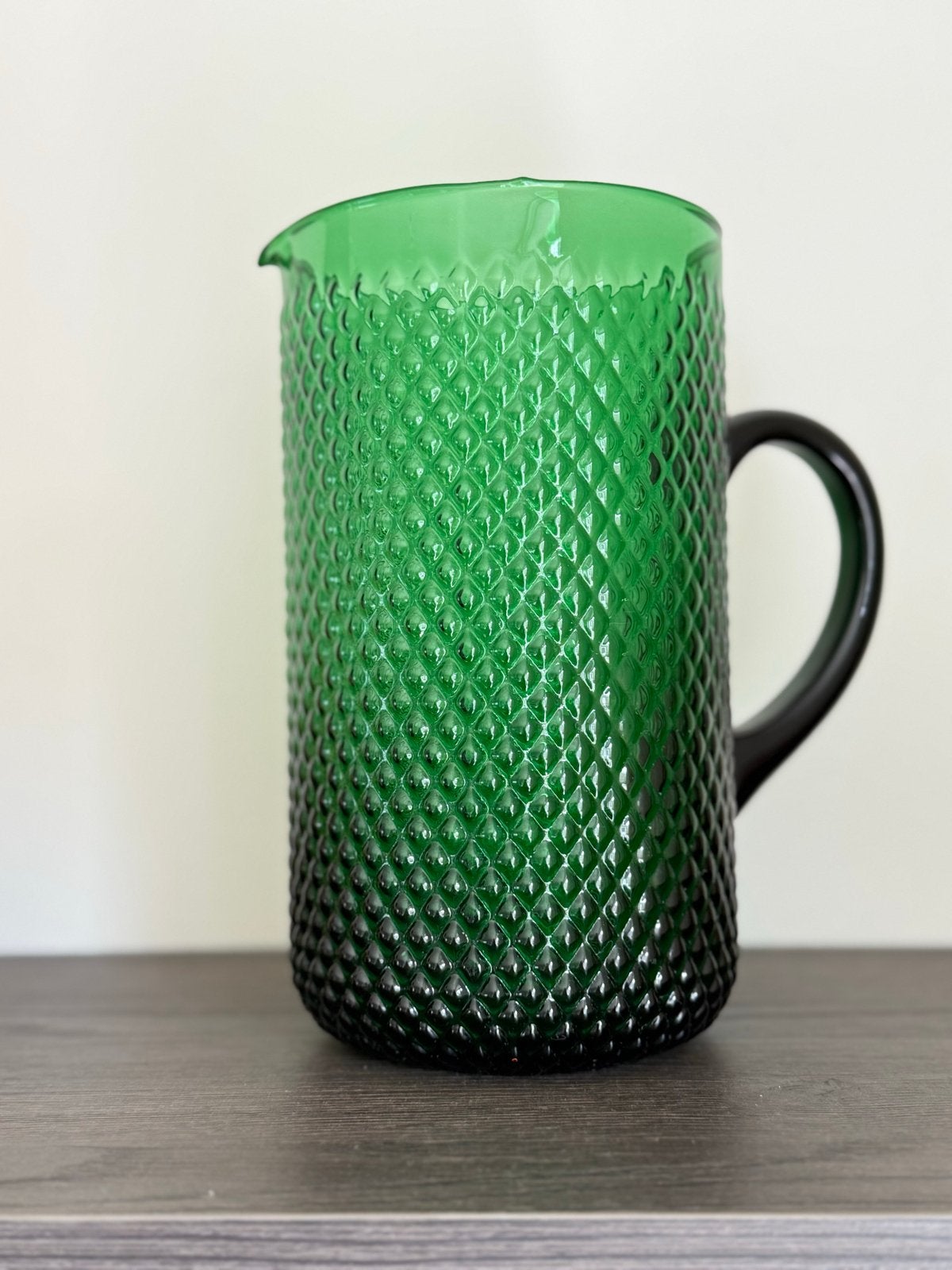Stijlvolle glazen schenkkan Zara Home - Ruitpatroon, Huis en Inrichting, Glas of Glazen, Ophalen of Verzenden, Overige stijlen
