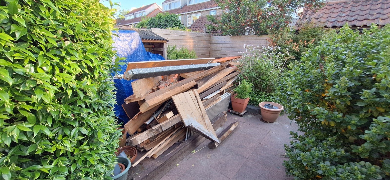 Gratis hout!, Doe-het-zelf en Verbouw, Hout en Planken, Ophalen, Gebruikt, Minder dan 25 mm, Plank