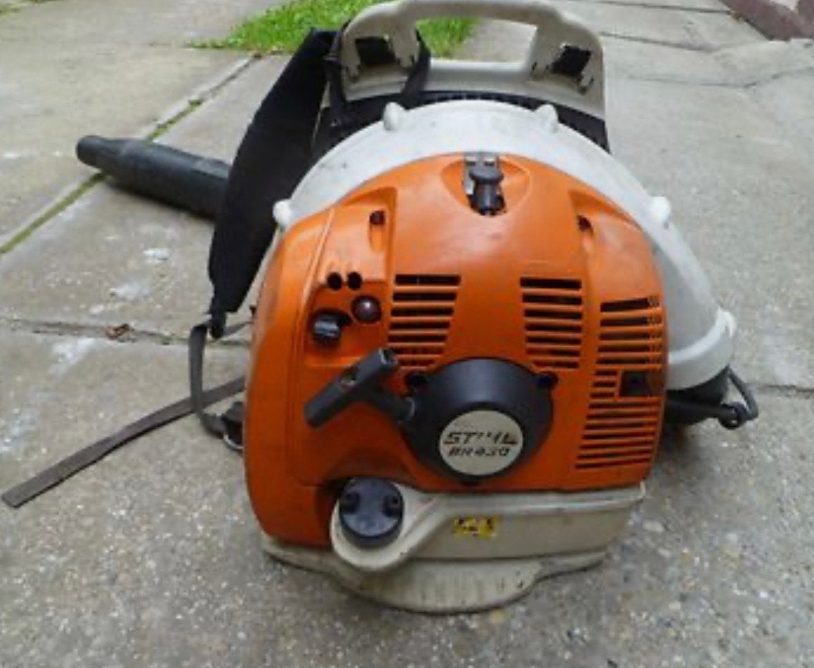 Stihl BR 430Bladblazer - Benzine, Ophalen of Verzenden, Gebruikt, Benzine, Ruggedragen