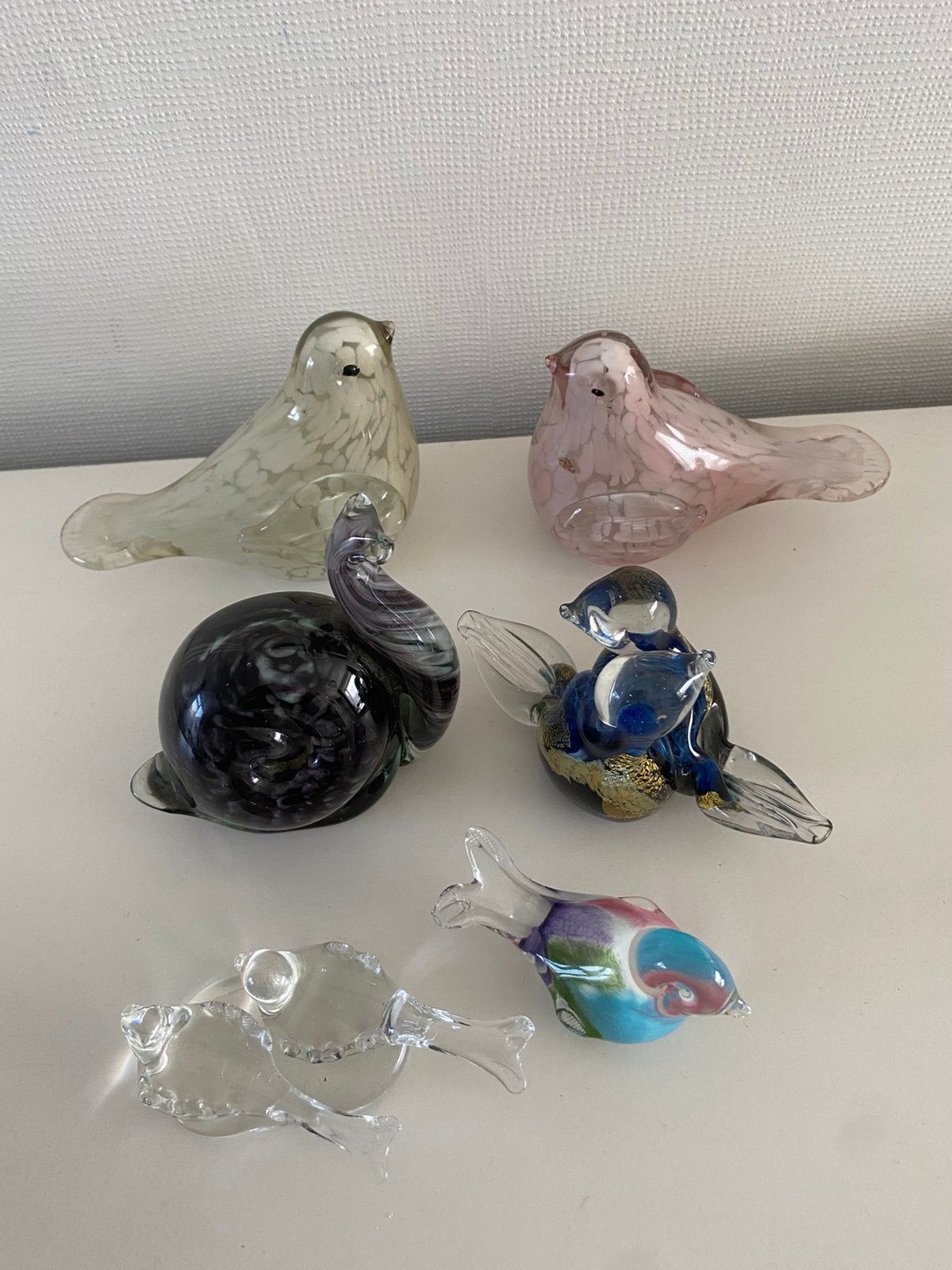 Glazen Vogels, (zie de foto), Ophalen of Verzenden, Zo goed als nieuw, Dier