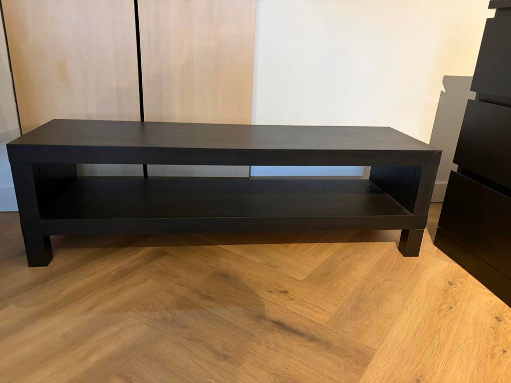 IKEA donkerbruin tv meubel, Ophalen, Gebruikt, 100 tot 150 cm, Minder dan 100 cm