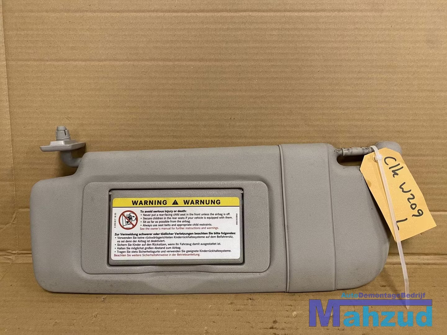MERCEDES CLK W209 Grijs Links zonneklep 2004-2010, Gebruikt, Mercedes-Benz AG, Mercedes-Benz, Ophalen of Verzenden