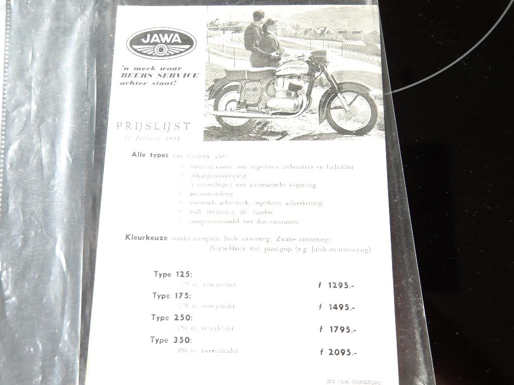 Folder JAWA 125 175 250 350 en Platom versies, Verzenden, Overige merken