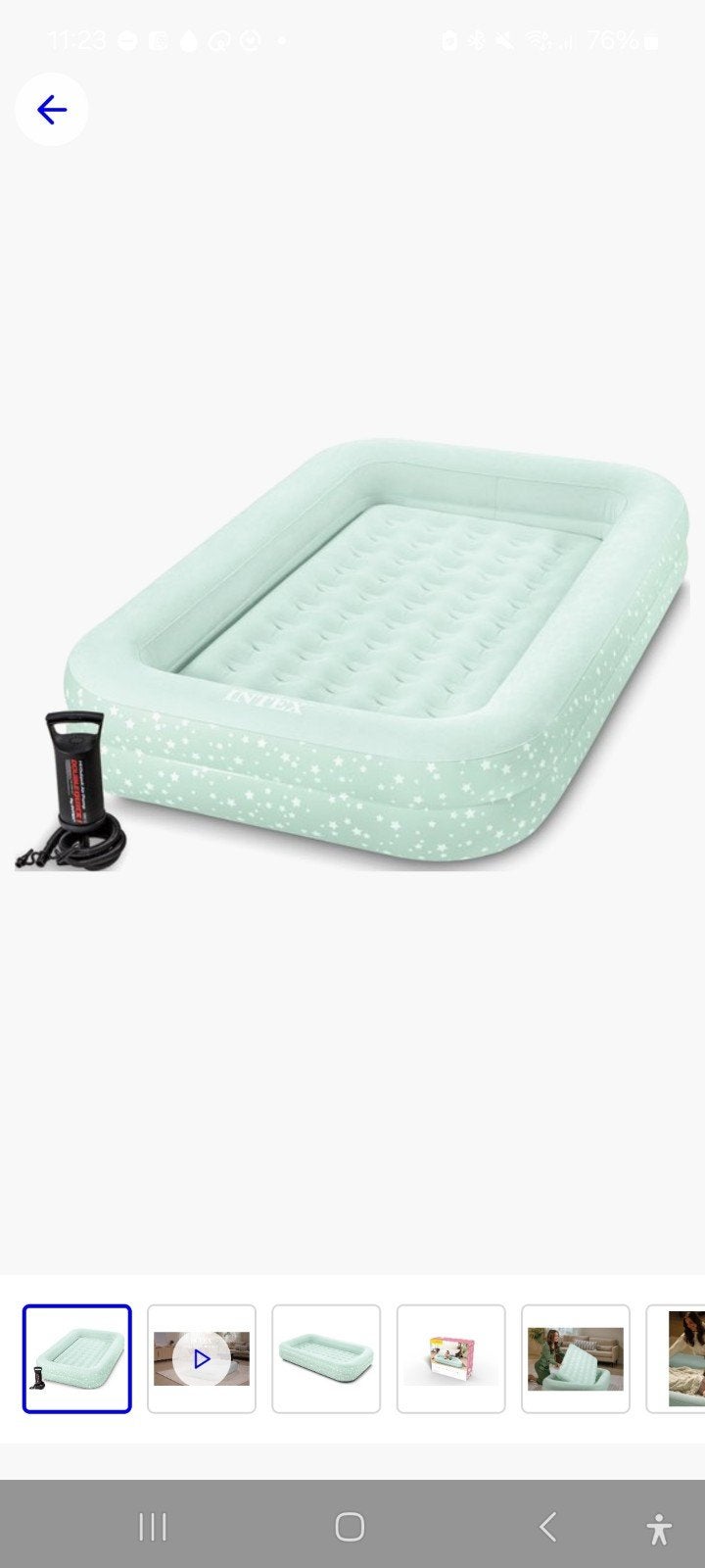 Intex Kinder Luchtbed met Pomp 168x107x25, Ophalen, Zo goed als nieuw, 1-persoons