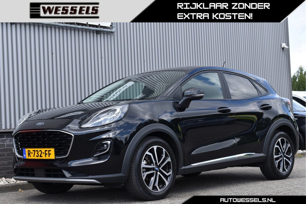 Ford Puma 1.0 EcoBoost Hybrid Titanium Afn. trekhaak, Cruise, Voorwielaandrijving, Euro 6, Zwart, Origineel Nederlands