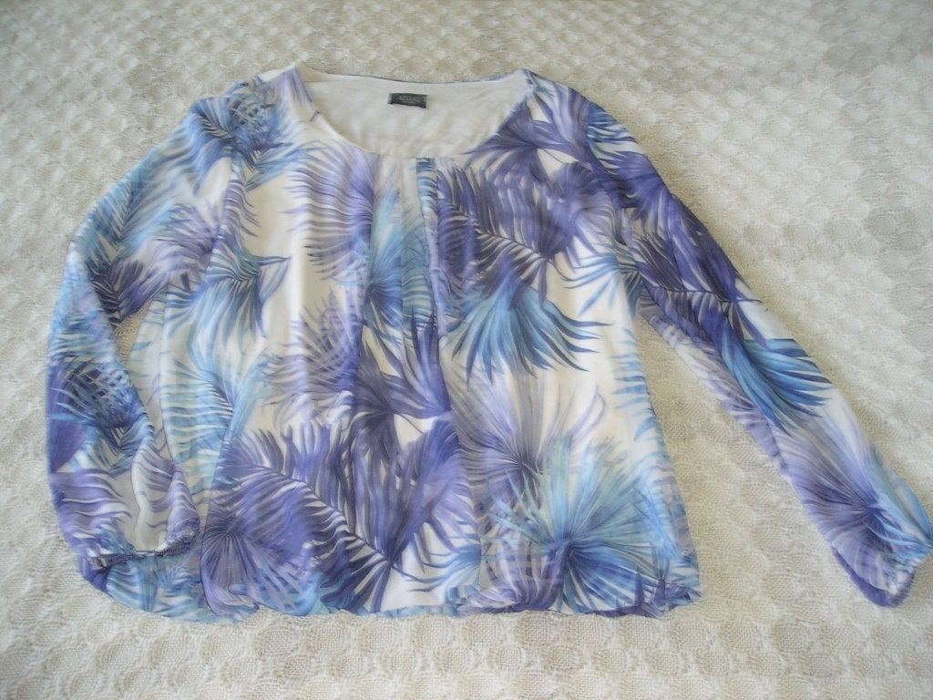 aparte blouse / shirt / blouson Azuri maat XL, Kleding | Dames, Ophalen, Blauw, Maat 46/48 (XL) of groter, Zo goed als nieuw