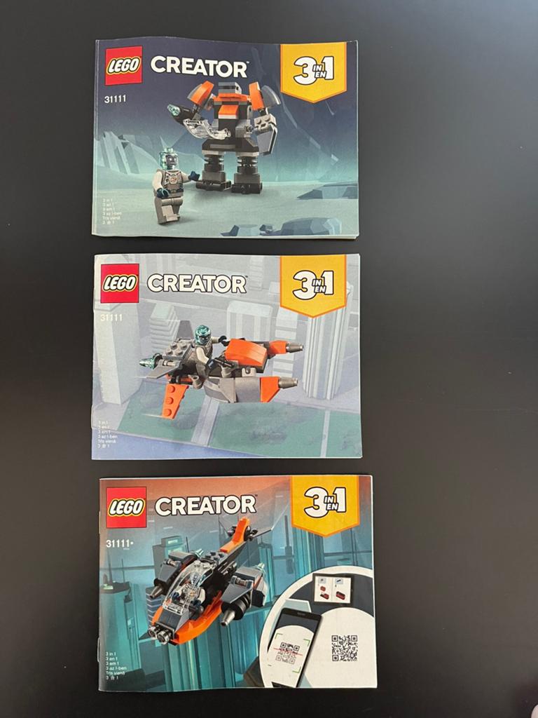 Lego Creator 3-in-1 31111 Cyber drone, Lego, Compleet, Ophalen of Verzenden, Zo goed als nieuw