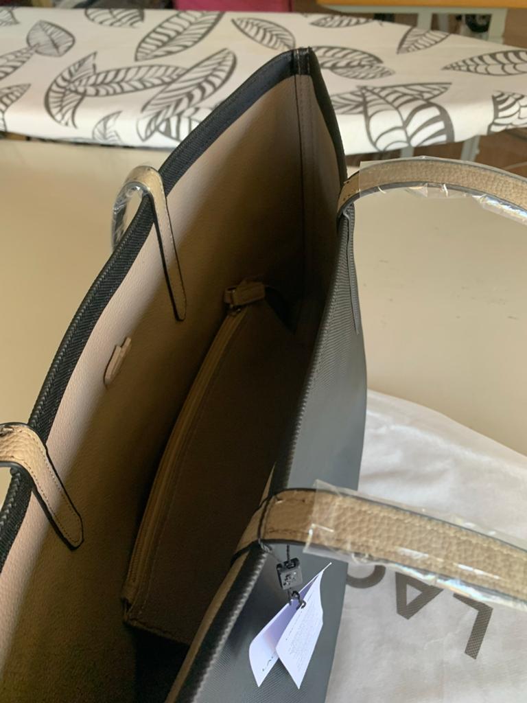 Lacoste Shopper Tas Zwart/Beige - Nieuw met label, Ophalen of Verzenden, Nieuw, Zwart, Shopper