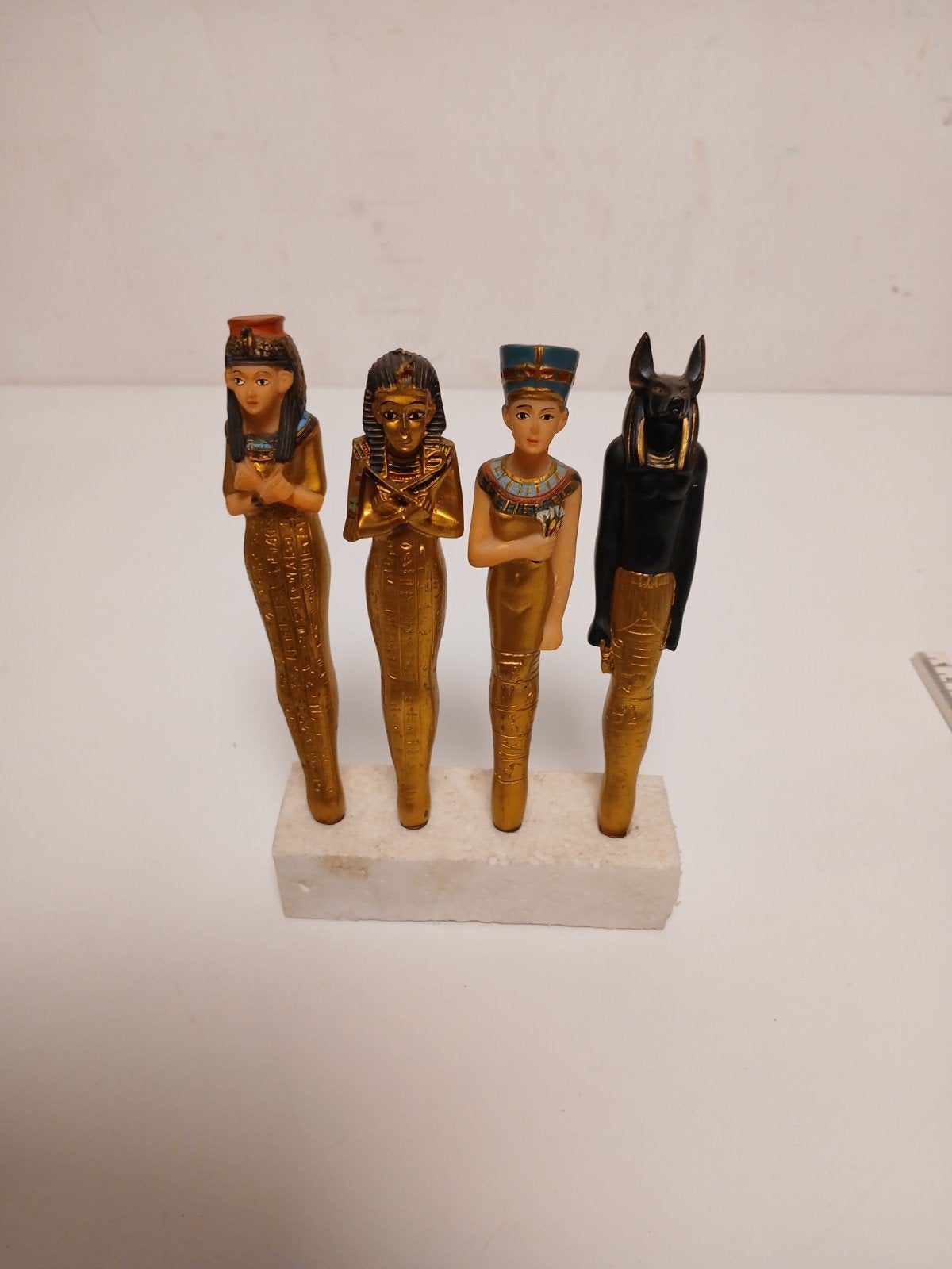 antieke egyptische pennenset van 4 egyptische goden, Ophalen of Verzenden