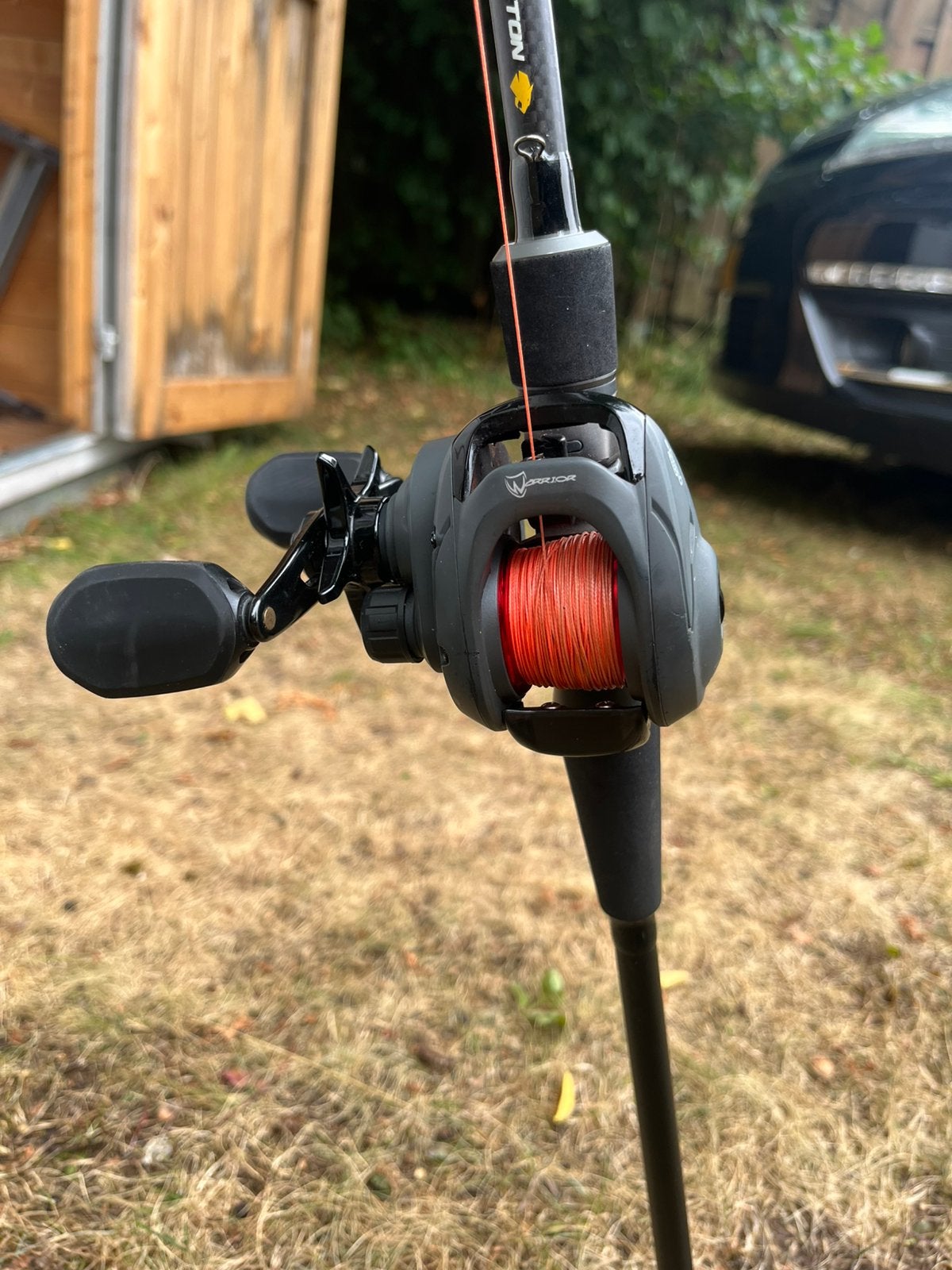 Fox Rage Warrior Baitcast Reel - Links + Top 8-Braid lijn, Watersport en Boten, Hengelsport | Roofvissen, Ophalen of Verzenden