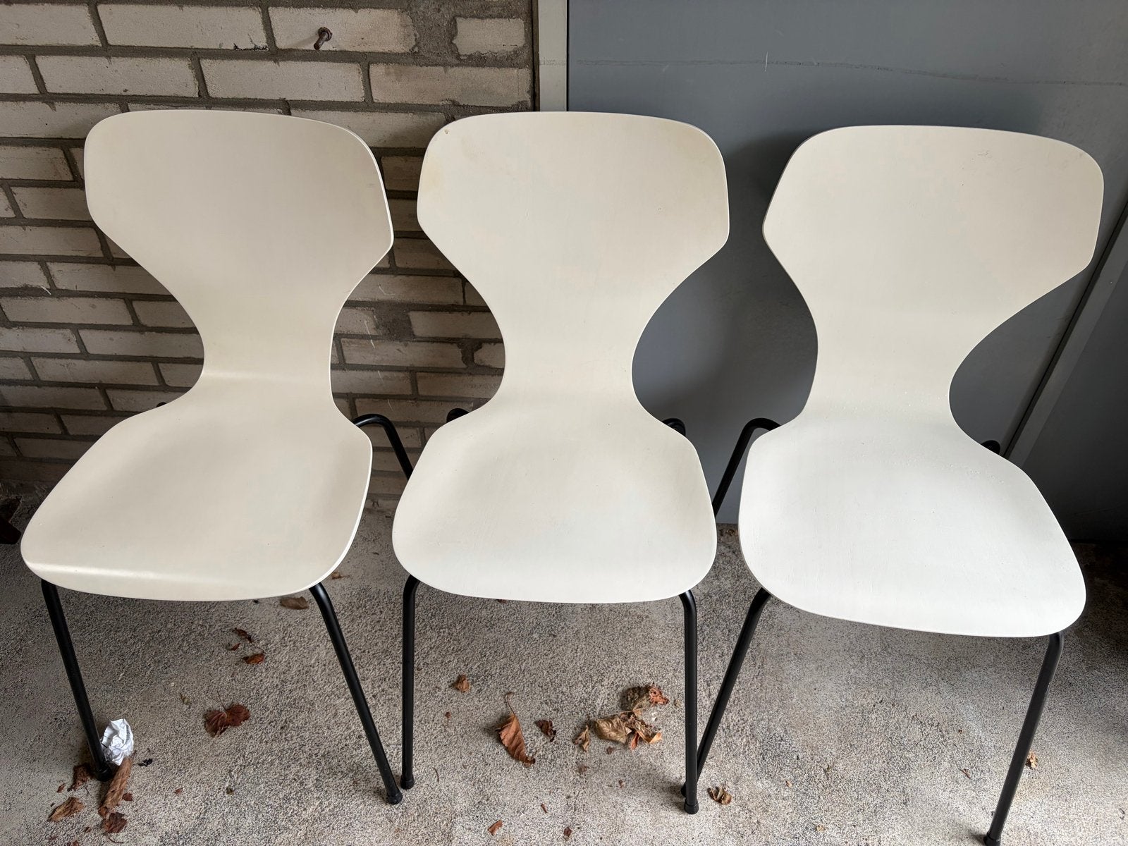 3 Vintage Phoenix Vlinderstoelen - Deens Design, Ophalen, Gebruikt