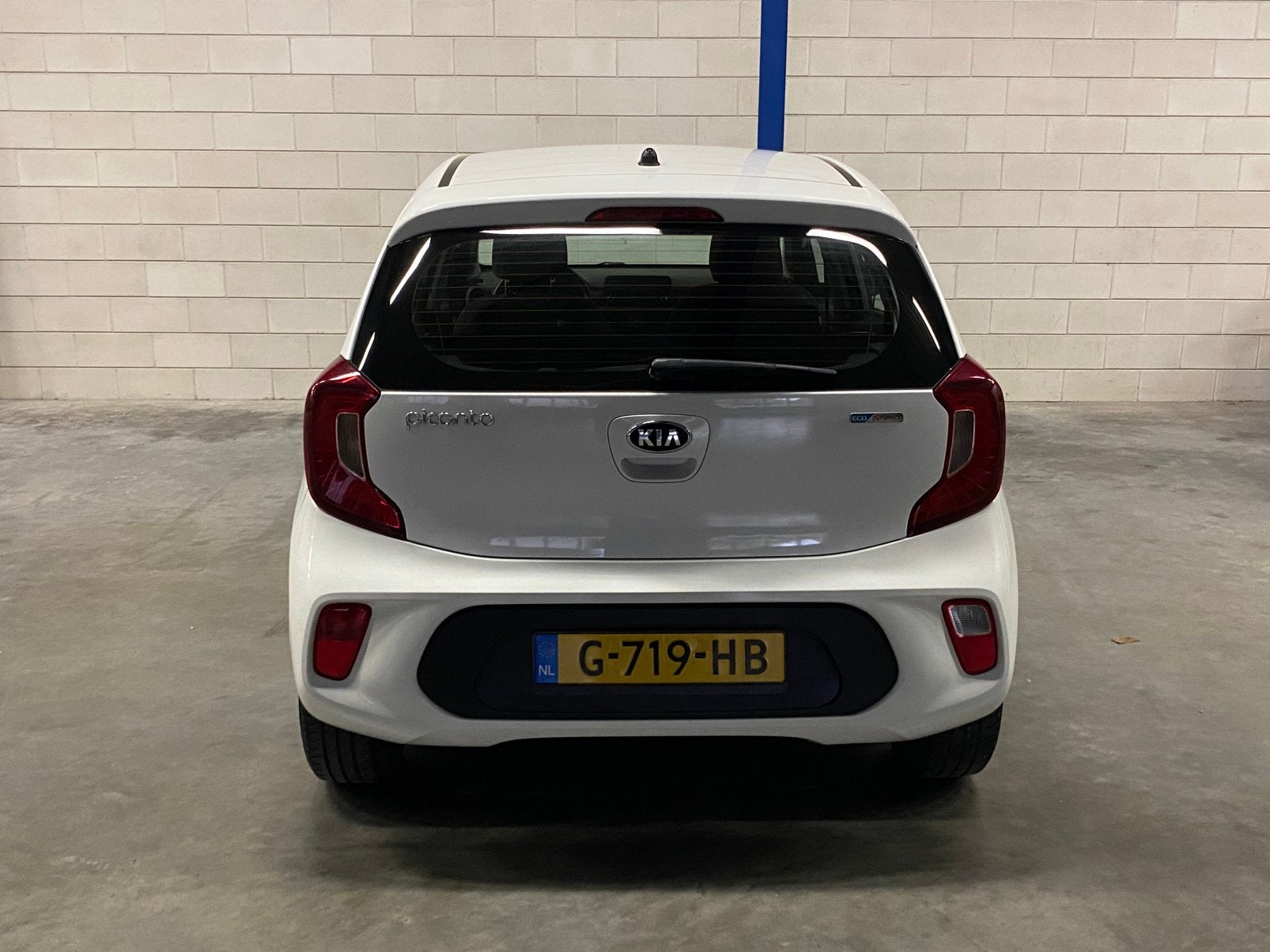 Kia Picanto 1.0 MPi 67pk 2019 Airco Bluetooth NAP, Auto's, Voorwielaandrijving, Stof, Wit, Origineel Nederlands